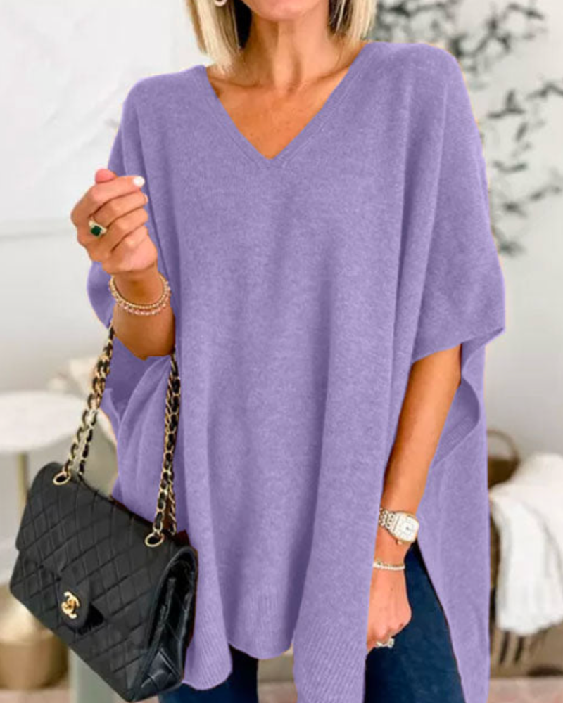 Carmen | Women's Oversized V-Neck Sweater
