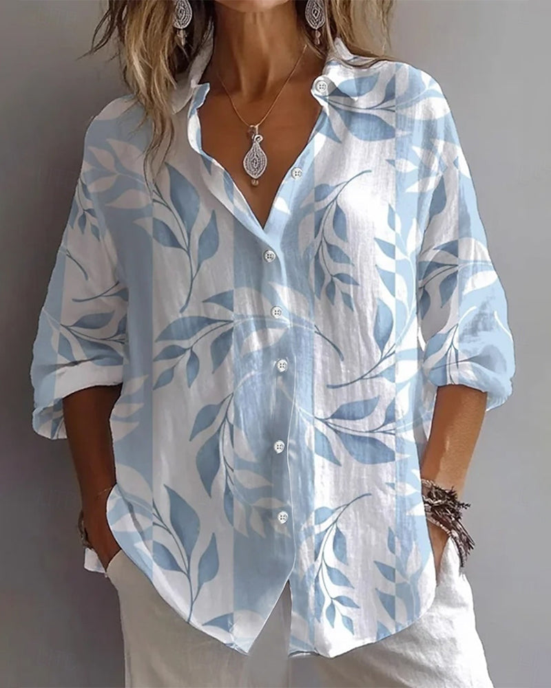 Cassandra | Women's Floral Print Button-Down Shirt
