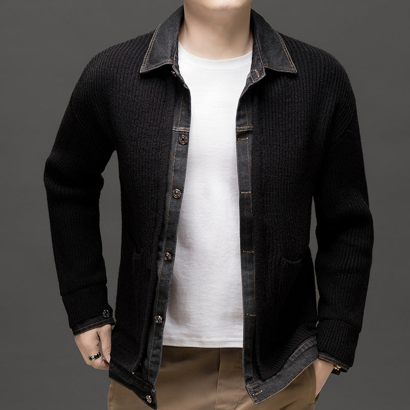 Clark | Men's Button-Down Ribbed Knit Cardigan