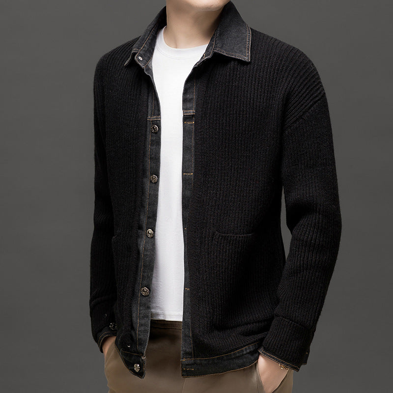 Clark | Men's Button-Down Ribbed Knit Cardigan