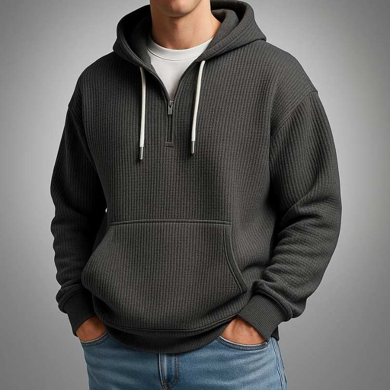 Corey | Men's Half-Zip Pullover Hoodie
