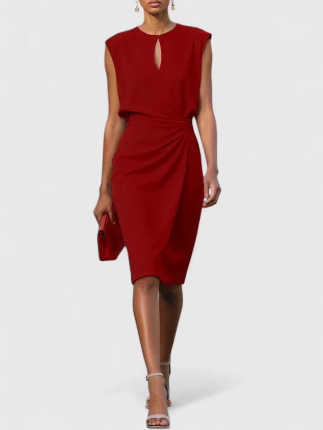 Jenny | Women Sophisticated Ruched Midi Dress