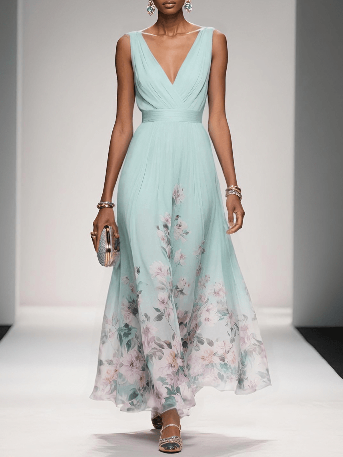 Alexa | Women Floral Print Wedding Guest Dress