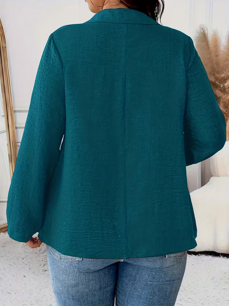 Deborah | Women's Long Sleeve Button Front Blouse