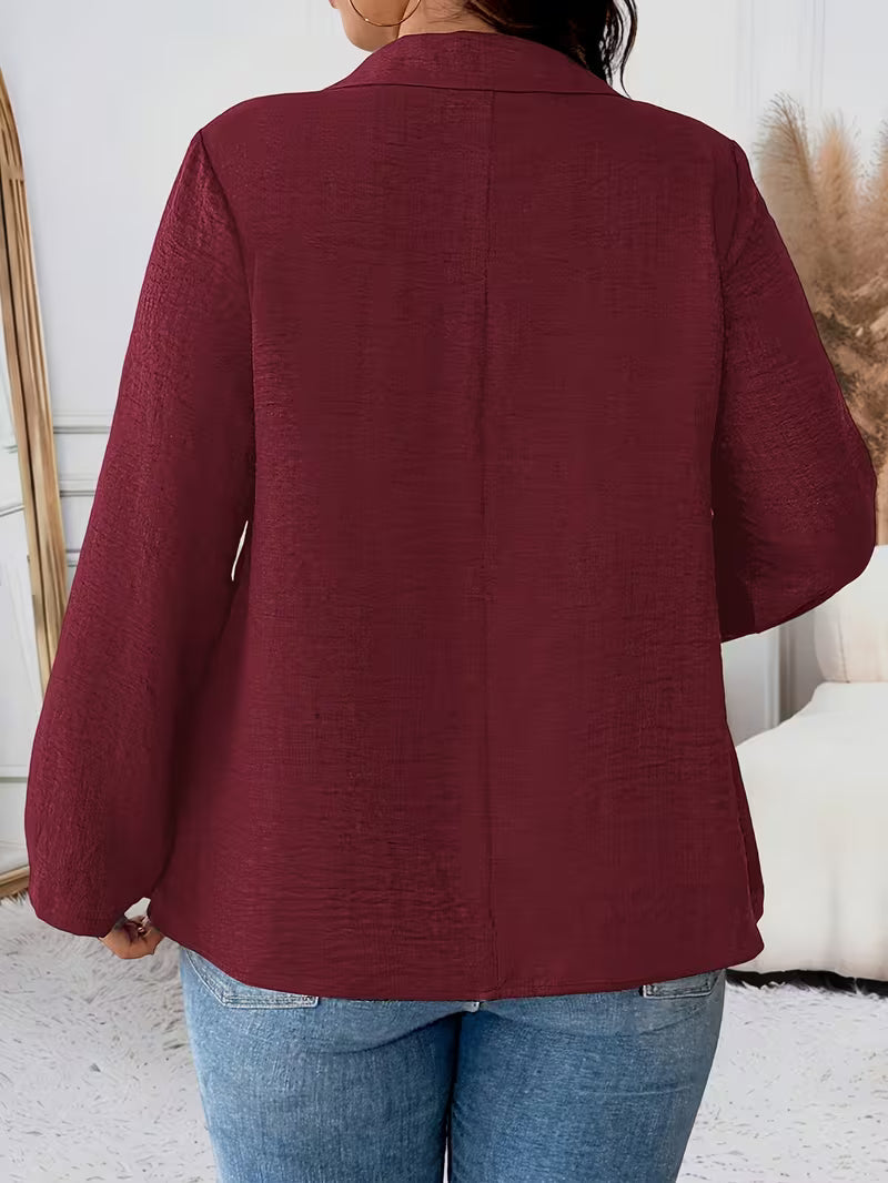 Deborah | Women's Long Sleeve Button Front Blouse