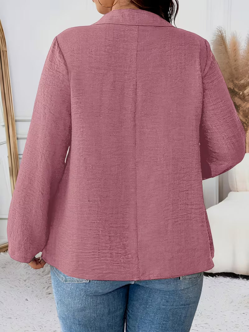Deborah | Women's Long Sleeve Button Front Blouse