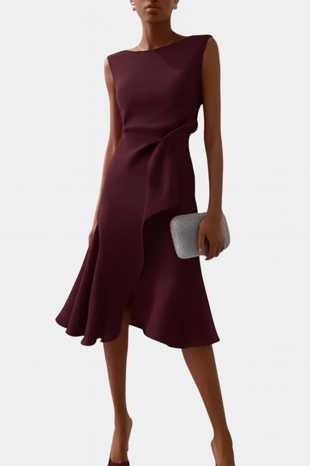 Delilah | Women's Sleeveless Wrap Midi Dress