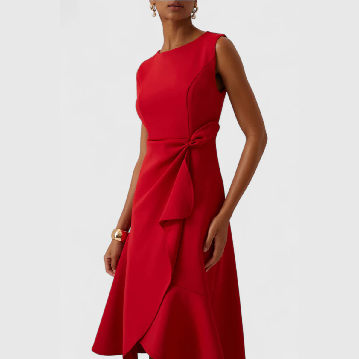 Delilah | Women's Sleeveless Wrap Midi Dress
