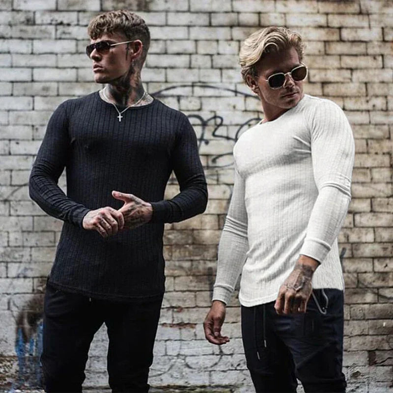 Derrick | Men's Long Sleeve Ribbed Sweater