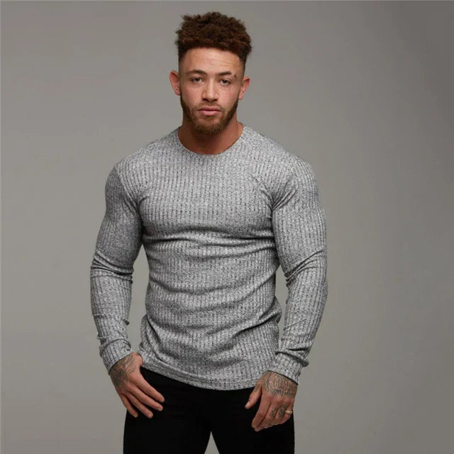 Derrick | Men's Long Sleeve Ribbed Sweater