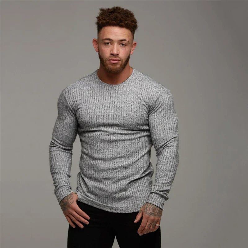 Derrick | Men's Long Sleeve Ribbed Sweater