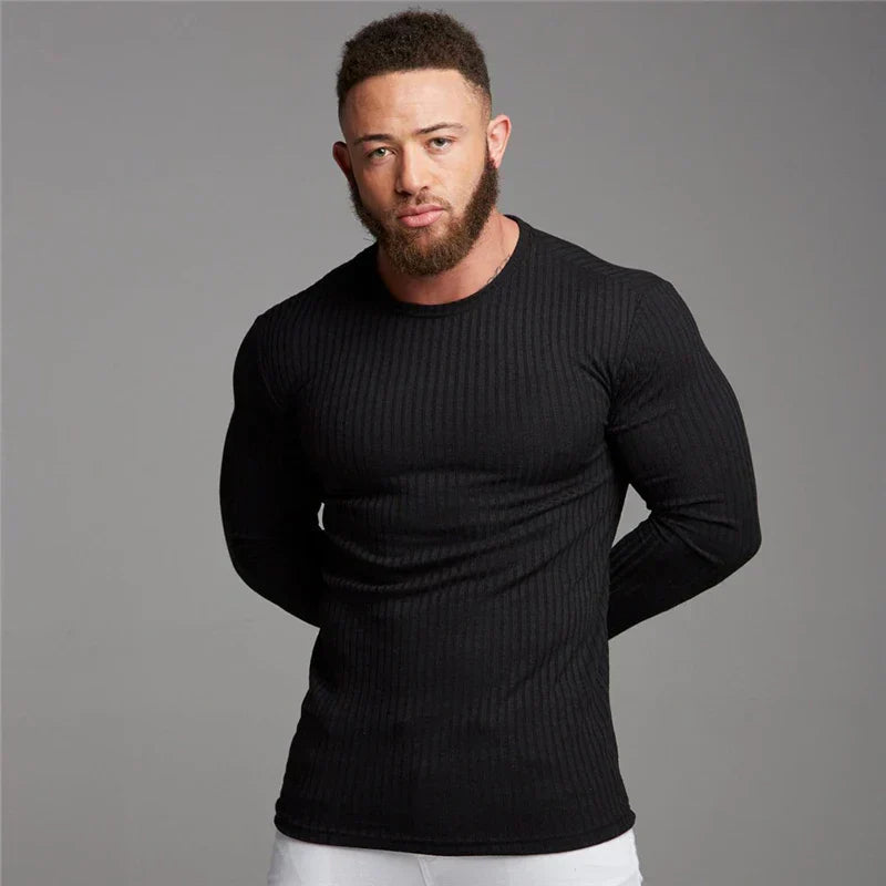Derrick | Men's Long Sleeve Ribbed Sweater