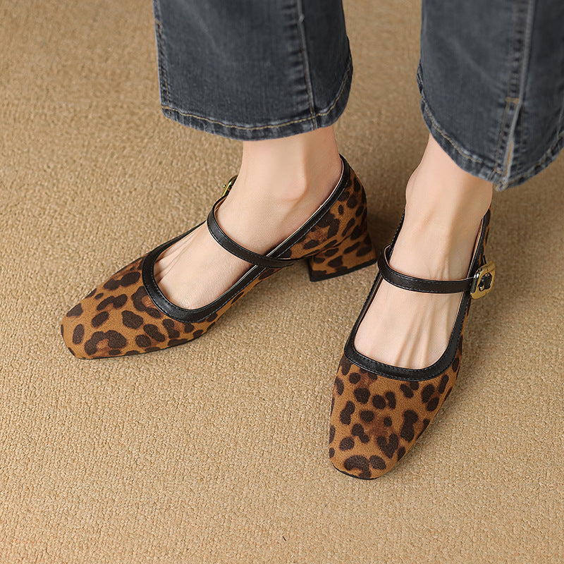 Dianna | Women's Square Toe Block Heel Mary Jane Shoes