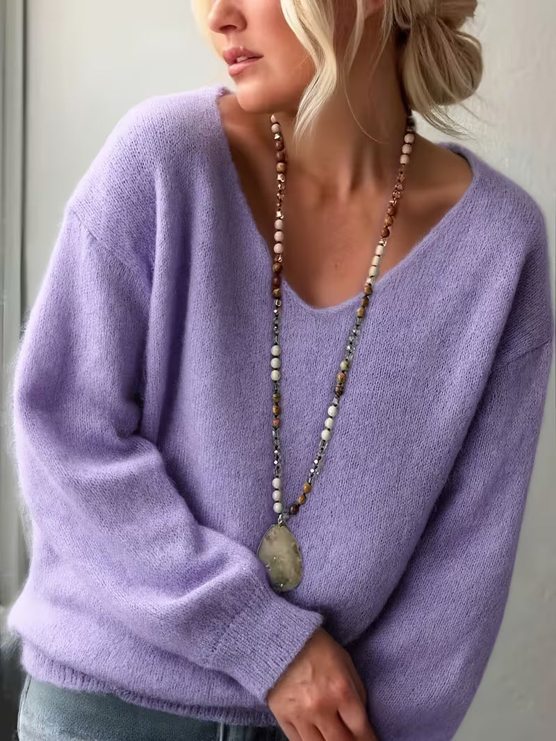 Edith | Women's Oversized V-Neck Sweater
