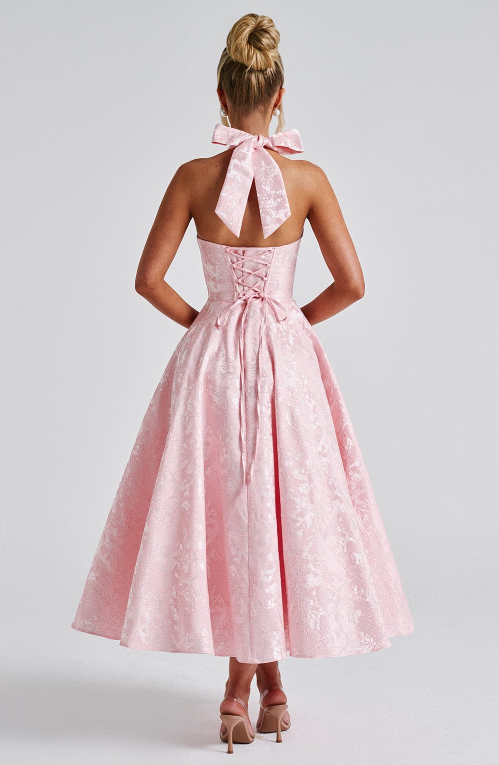 Ella | Women Wedding Guest Halter Midi Dress