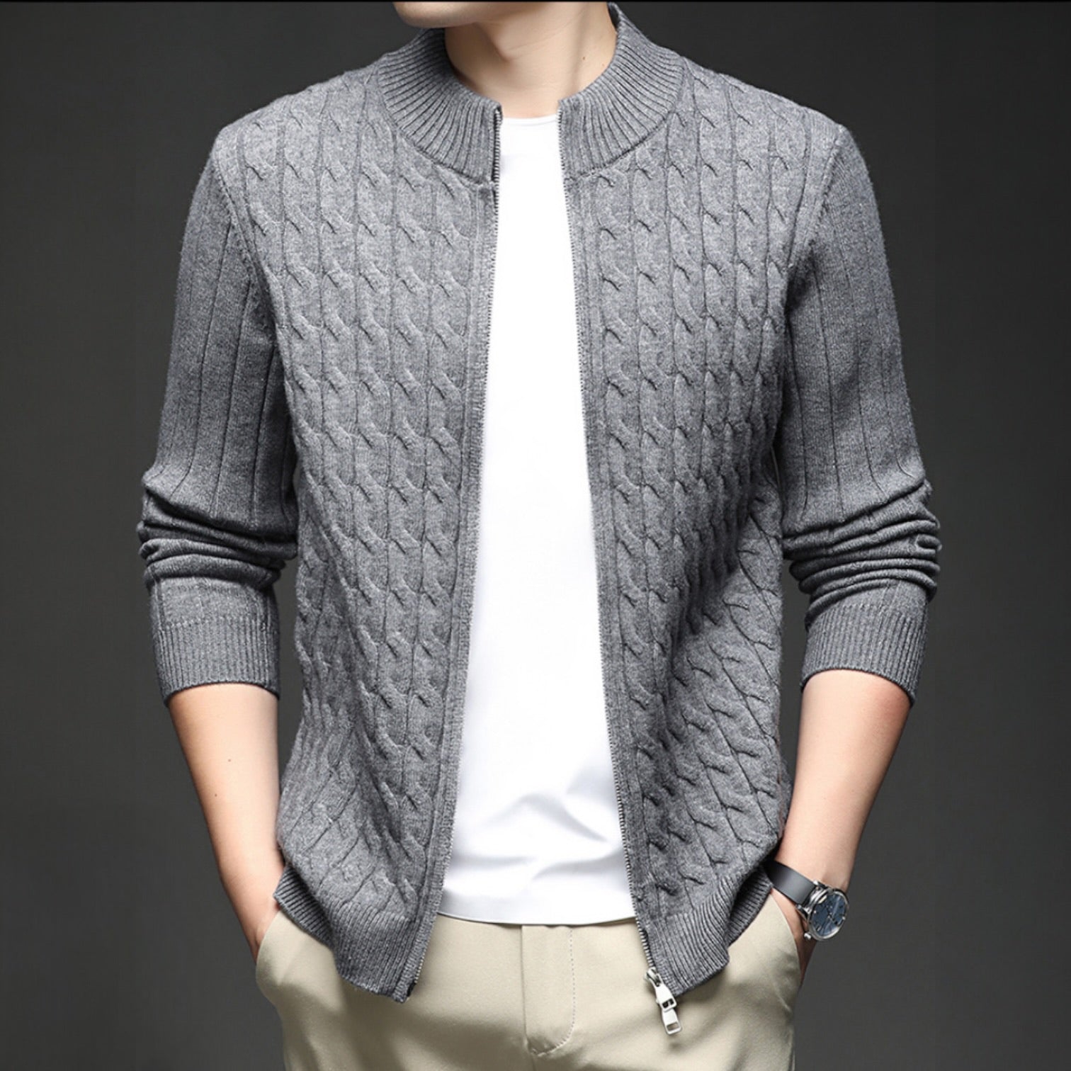 Elliott | Men's Zip Up Cardigan