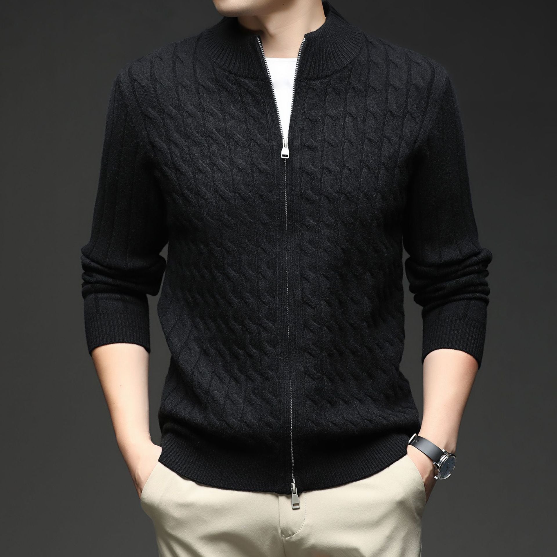 Elliott | Men's Zip Up Cardigan
