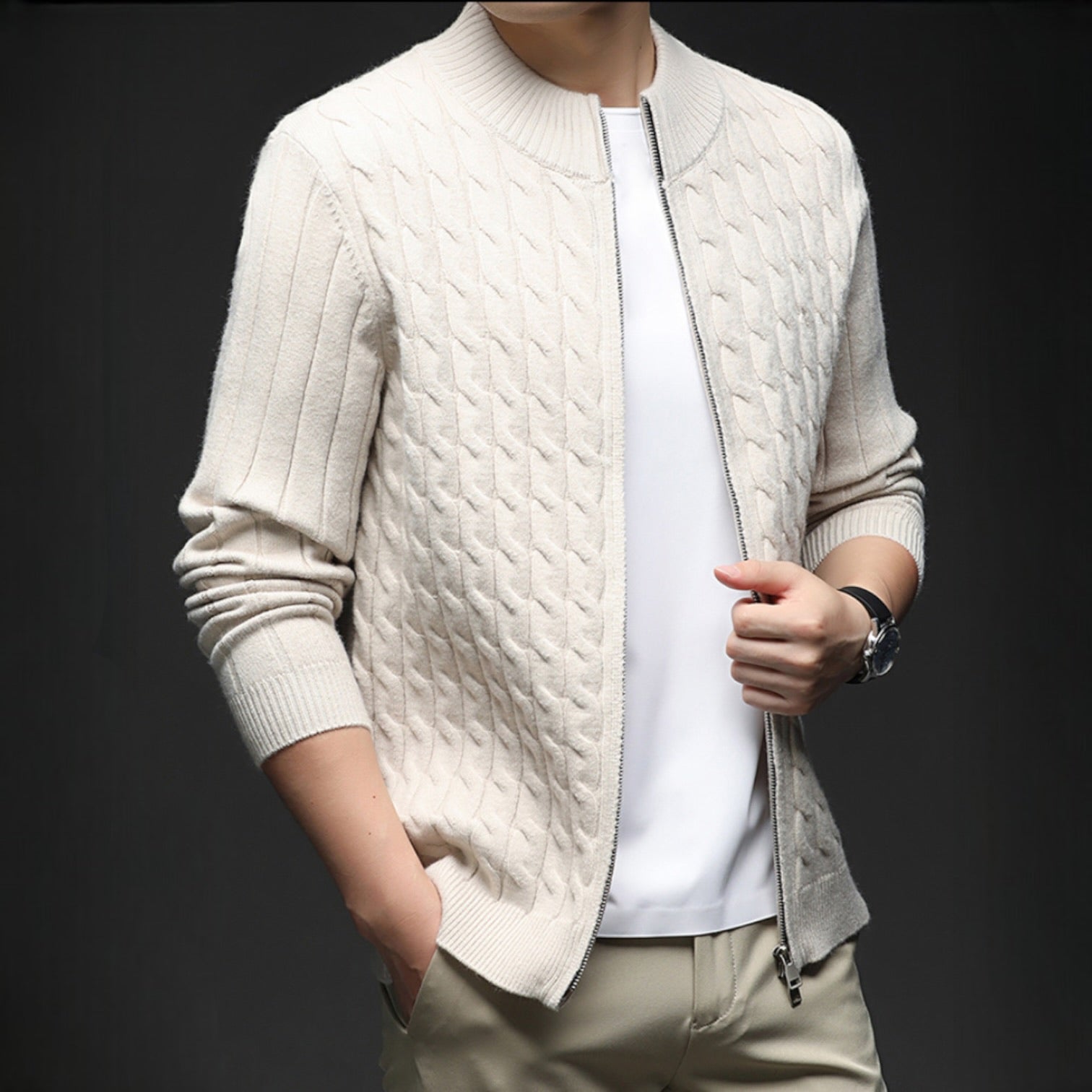 Elliott | Men's Zip Up Cardigan