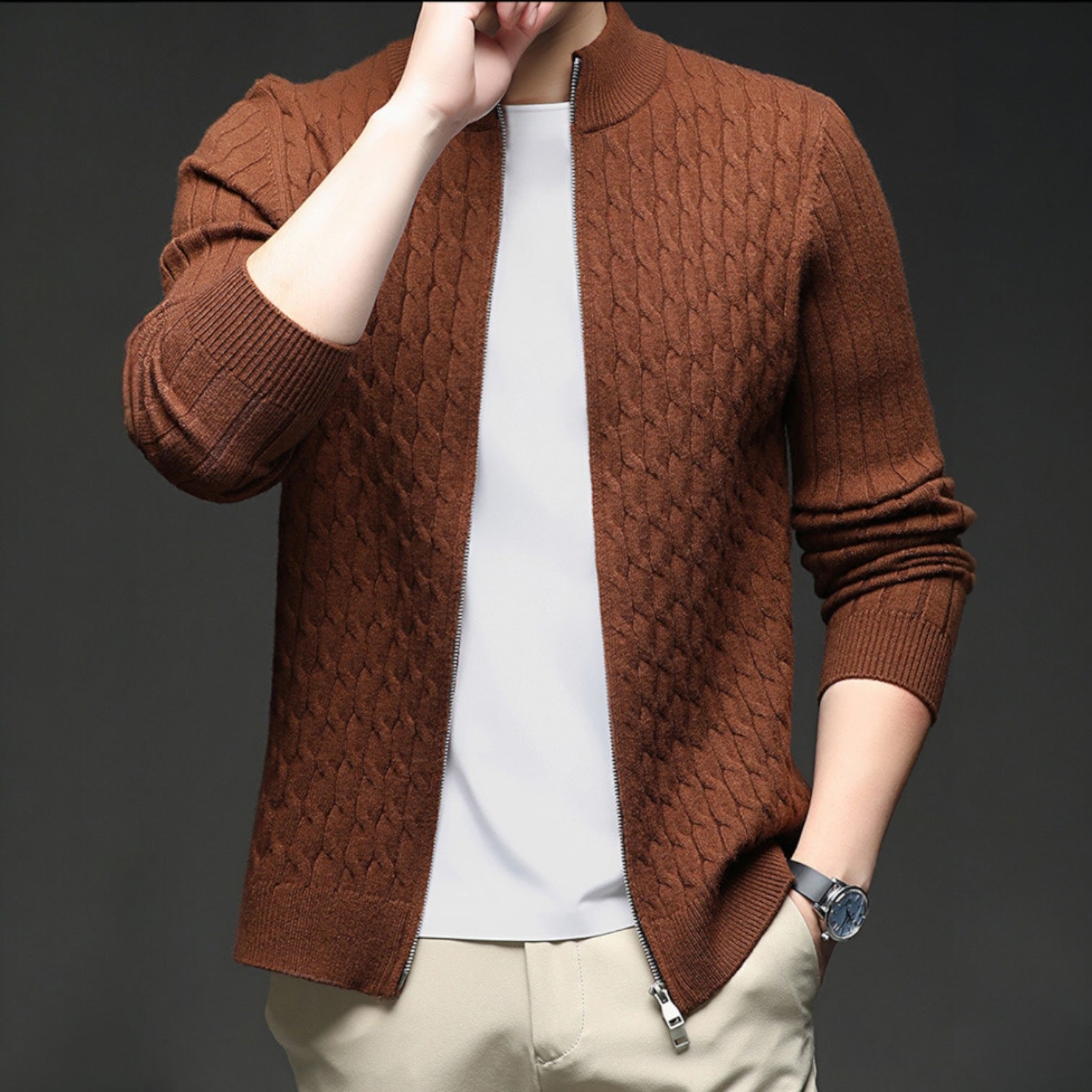 Elliott | Men's Zip Up Cardigan