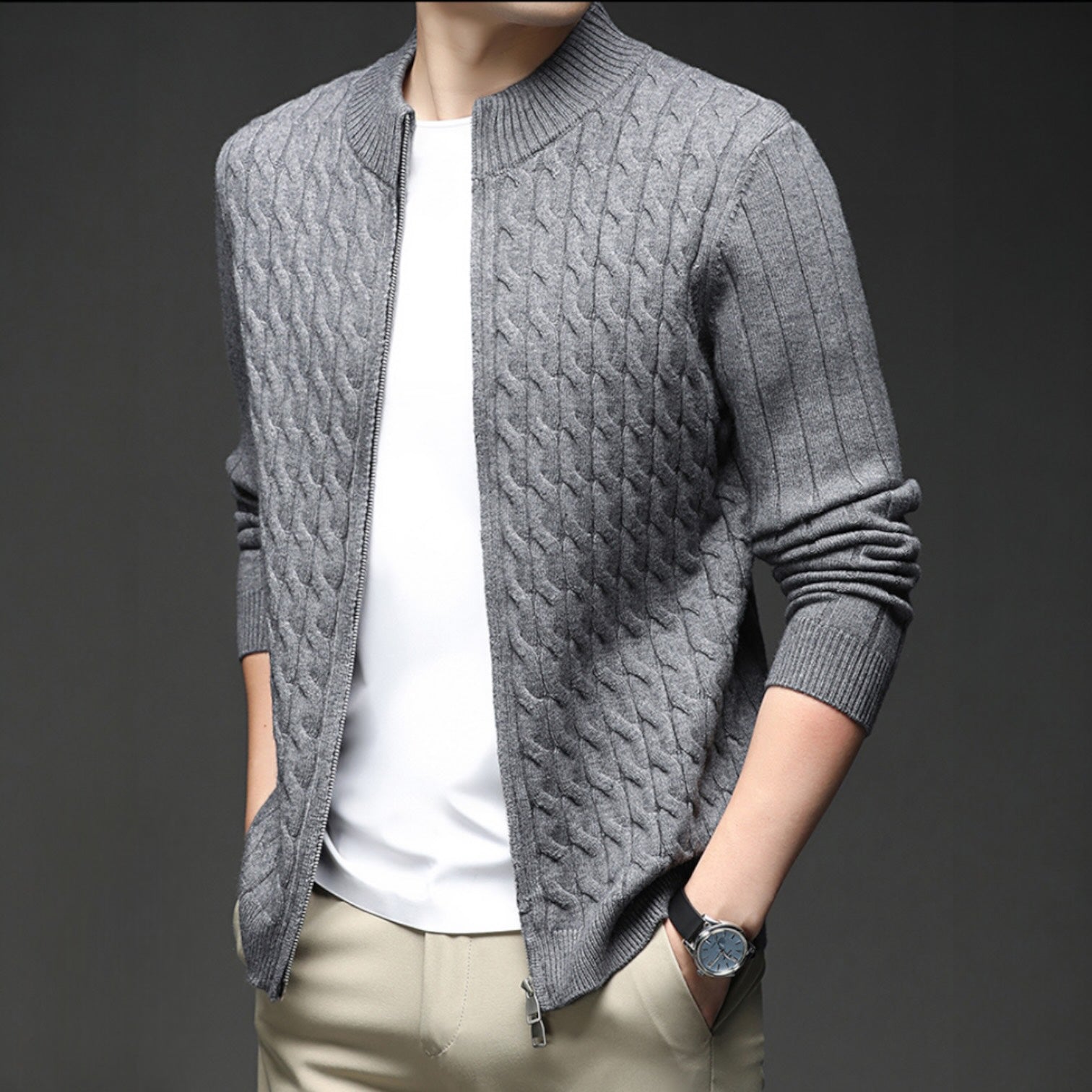 Elliott | Men's Zip Up Cardigan
