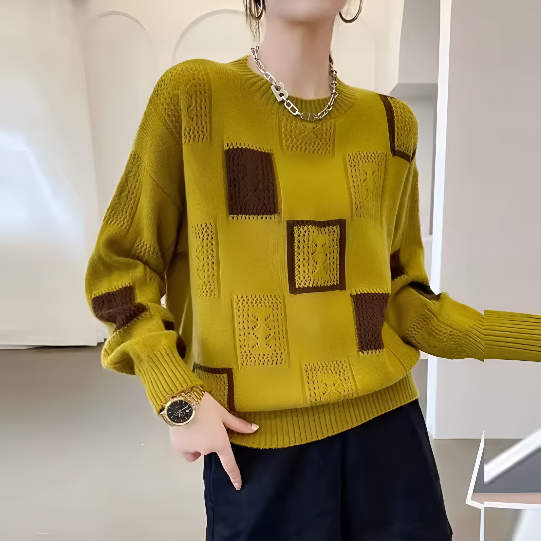 Erin | Women's Oversized Crew Neck Sweater