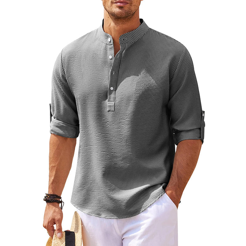 Ezekiel | Men's Roll-Up Sleeve Henley Shirt