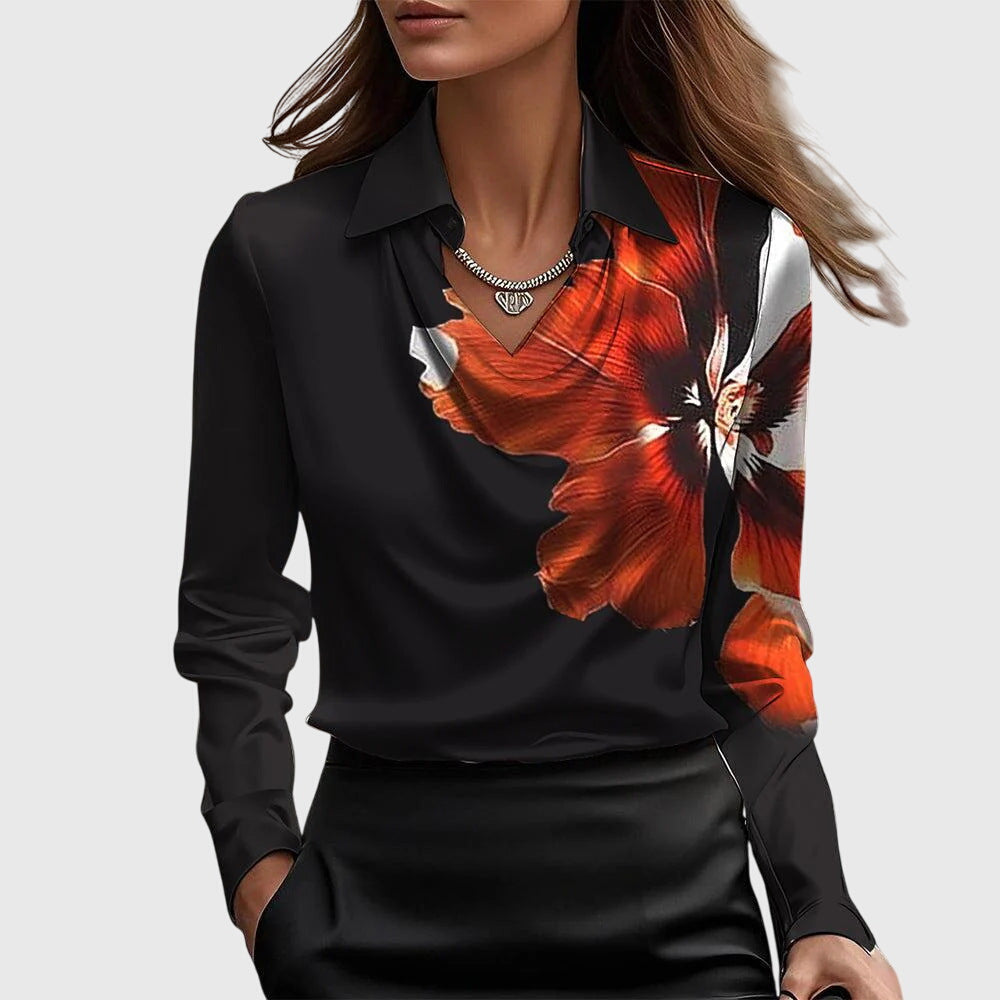 Nicole | Women Elegant Satin Blouse