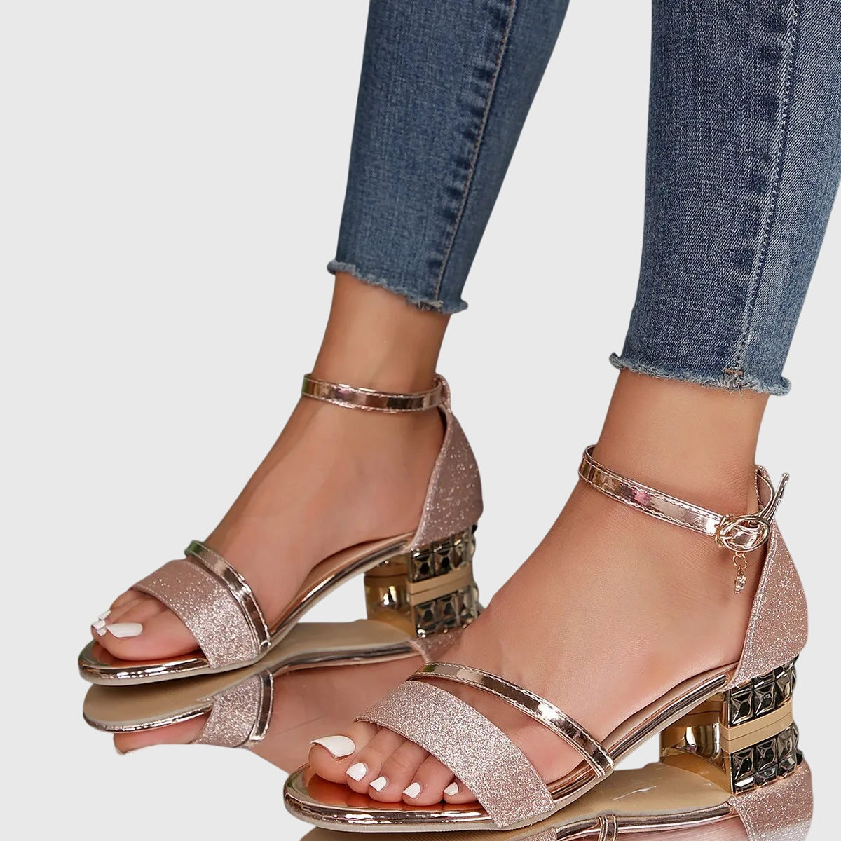 Riley | Women Orthopedic Ankle Strap Heeled Sandals