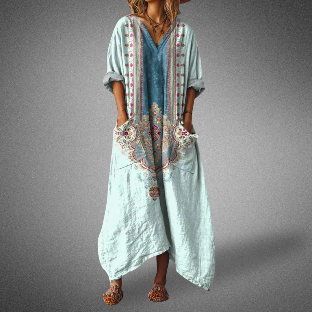 Gale | Women's V-Neck Oversized Maxi Dress