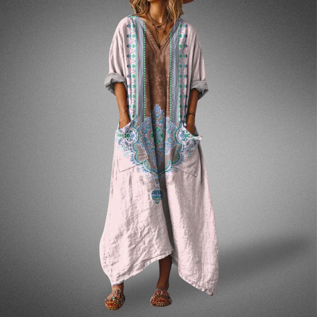 Gale | Women's V-Neck Oversized Maxi Dress