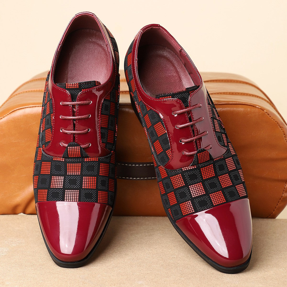 George | Men's Lace-Up Block Heel Dress Shoes