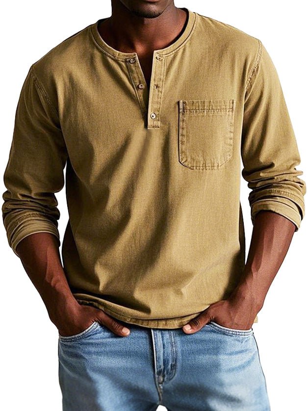 Graham | Men's Long Sleeve Henley Shirt
