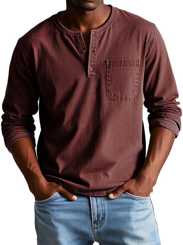 Graham | Men's Long Sleeve Henley Shirt