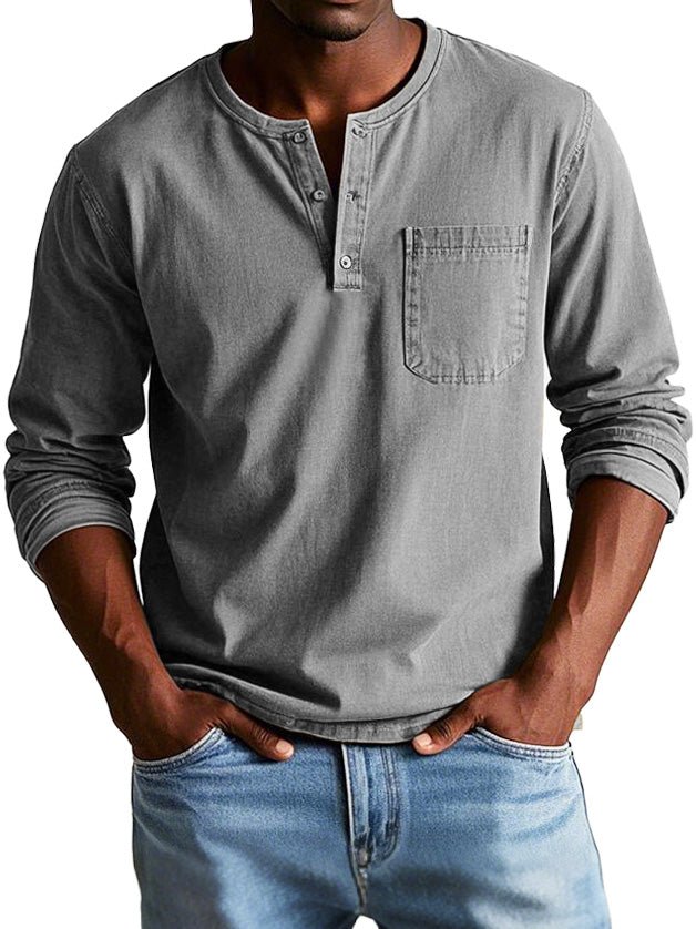 Graham | Men's Long Sleeve Henley Shirt