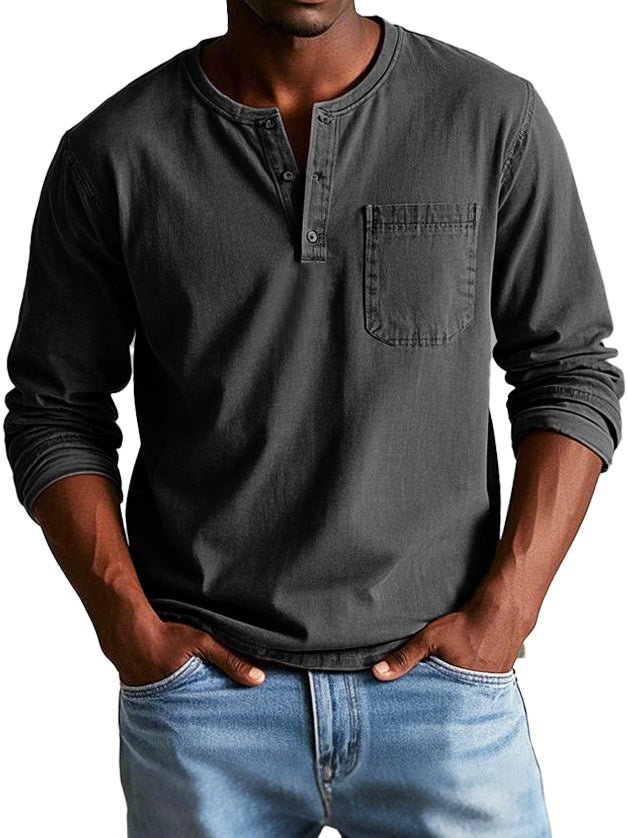 Graham | Men's Long Sleeve Henley Shirt
