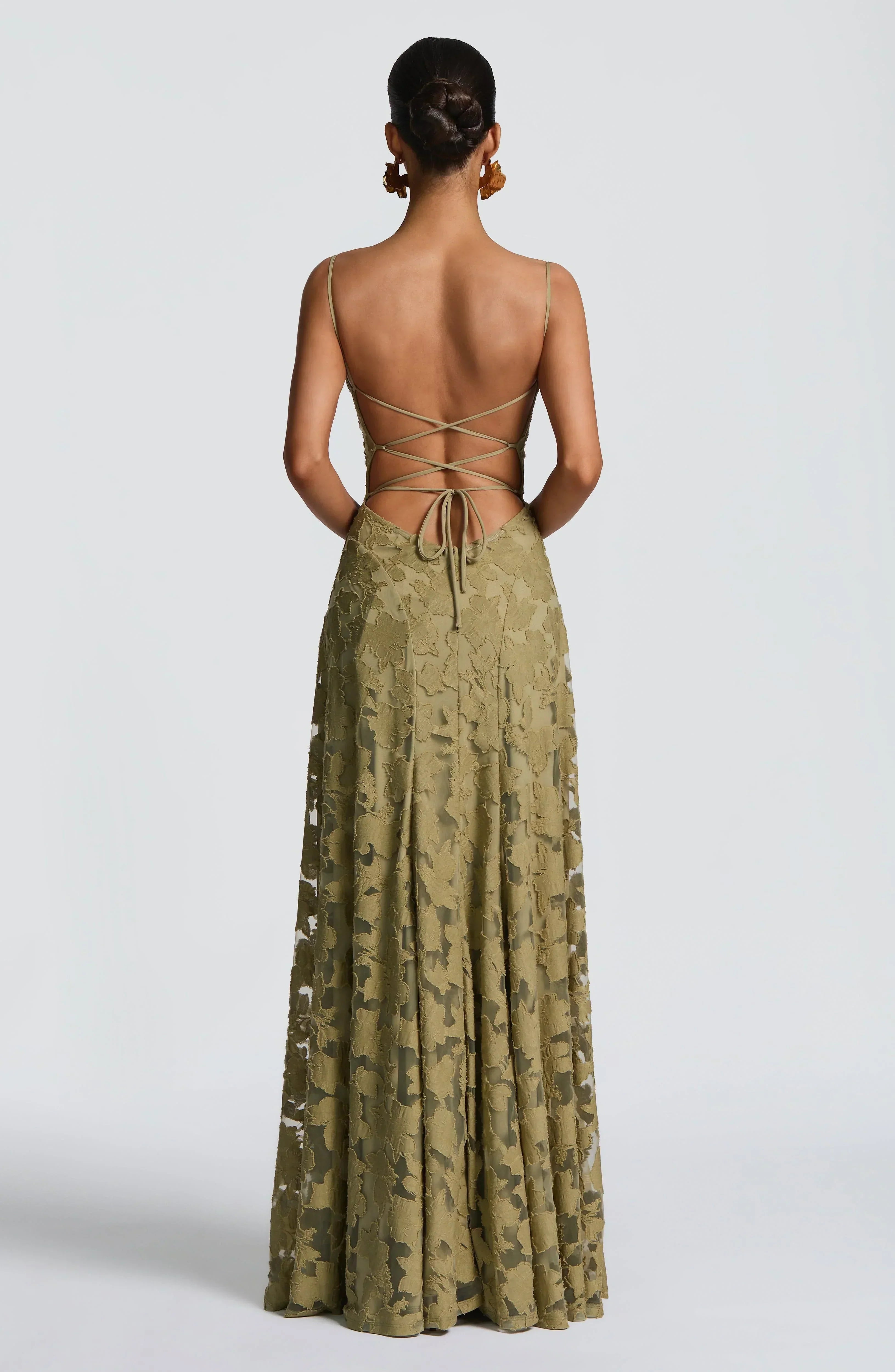 Greta | Women's Spaghetti Strap A-Line Maxi Dress