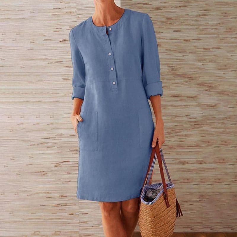Hannah | Women's Button Front Shirt Dress