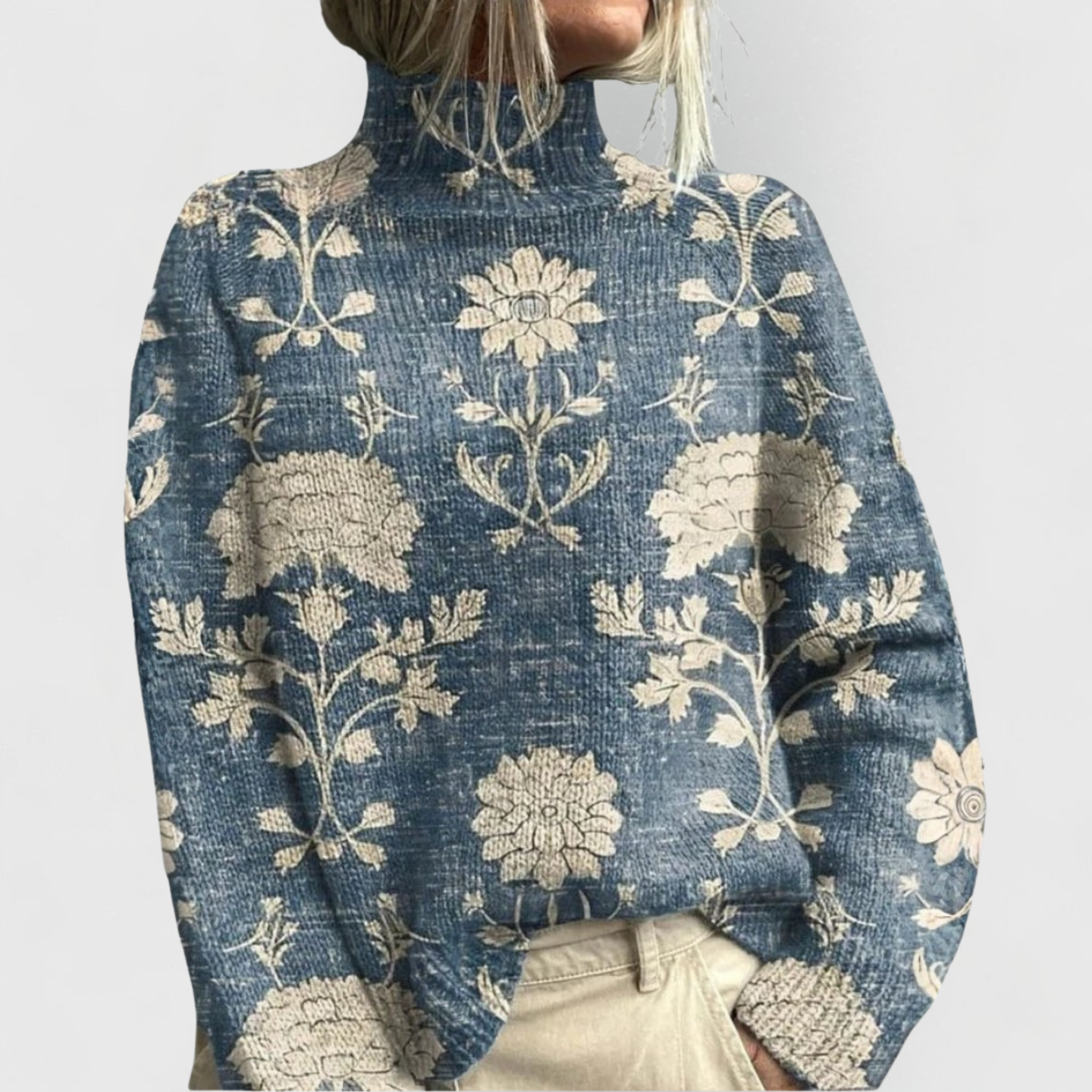 Jade | Women's Turtleneck Printed Sweater