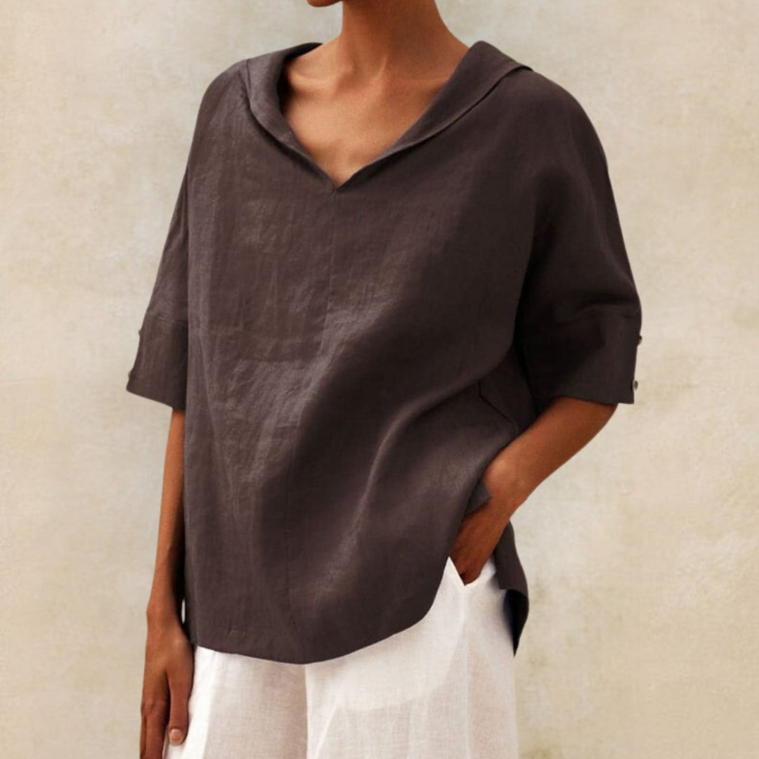 Jamie | Women's V-Neck Loose Fit Blouse