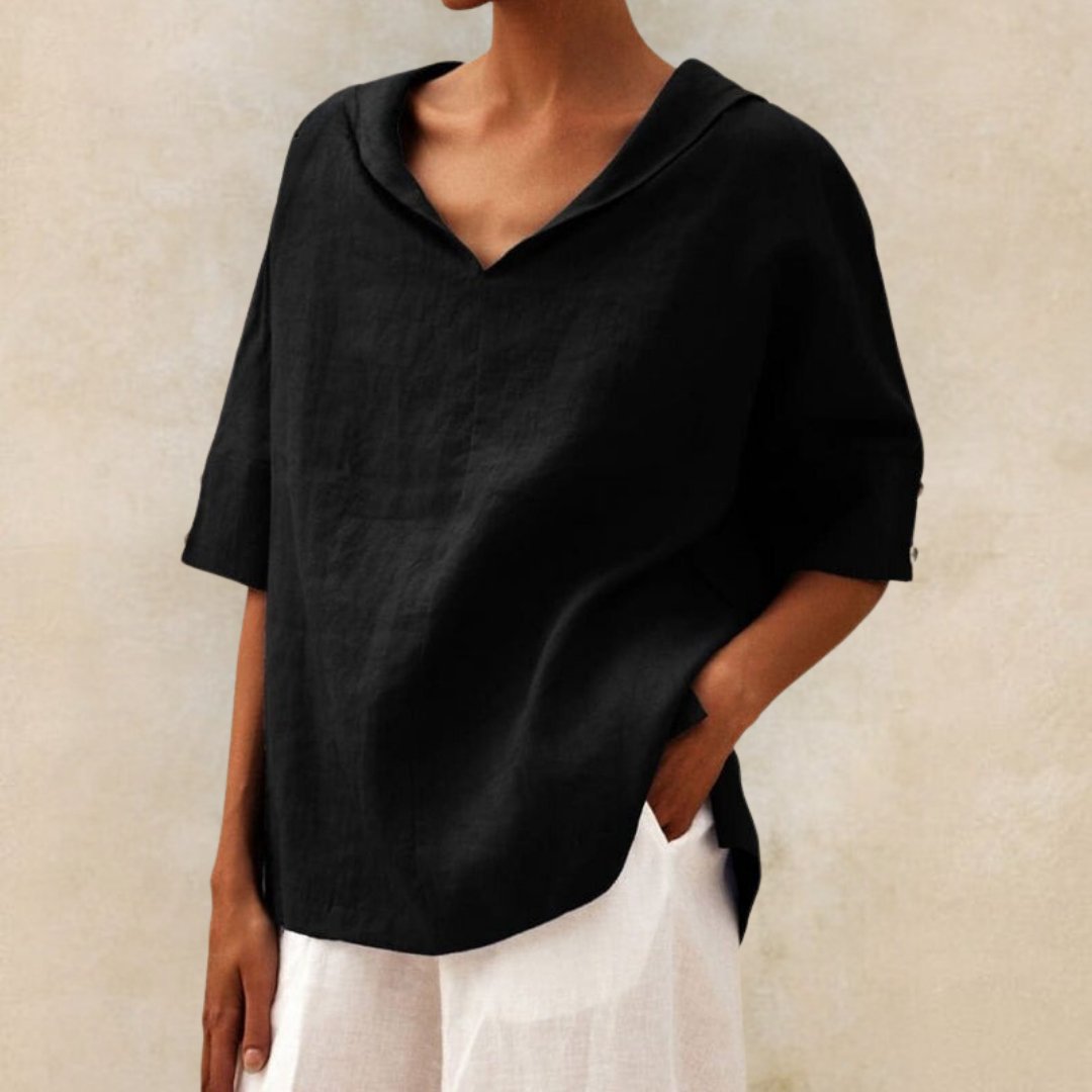 Jamie | Women's V-Neck Loose Fit Blouse