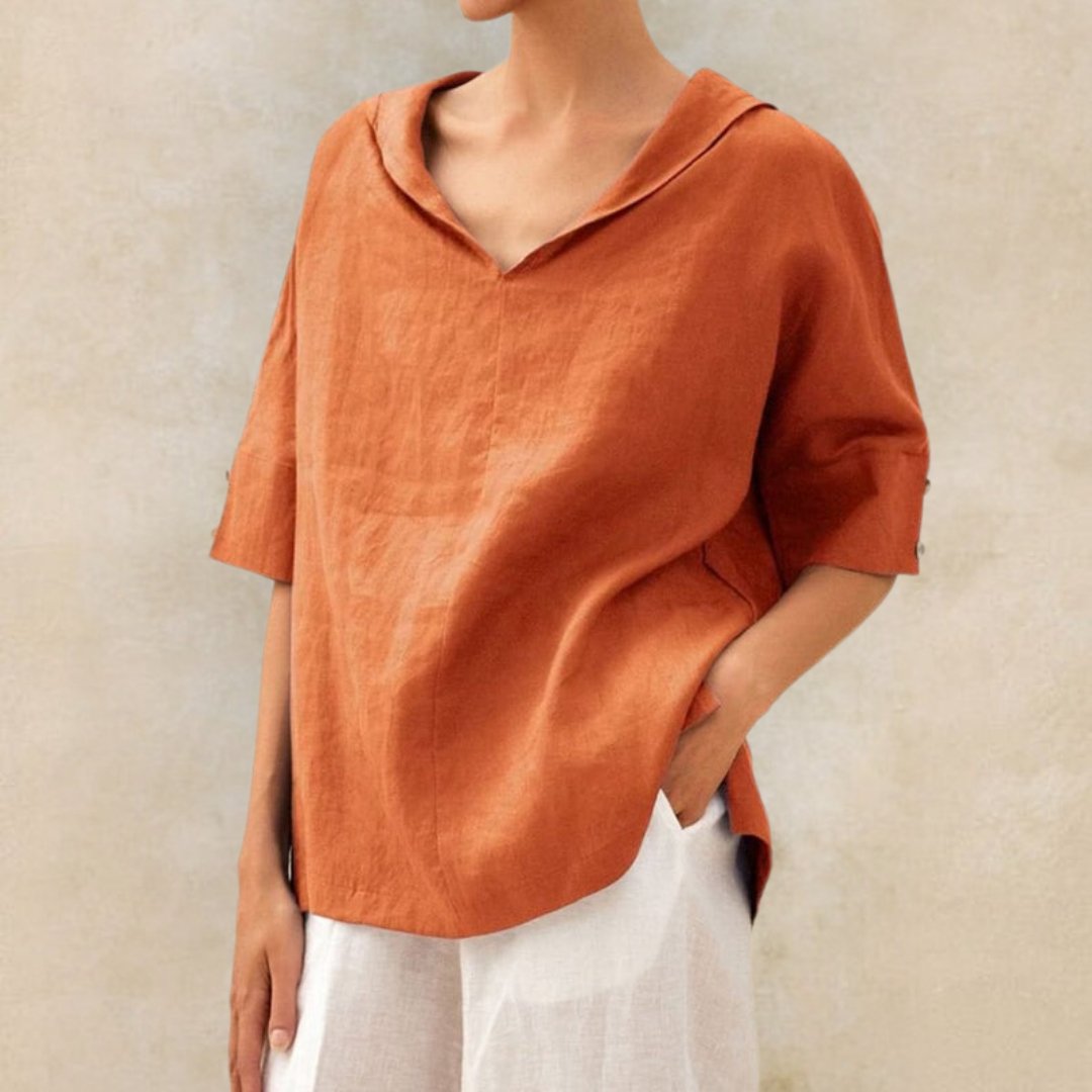 Jamie | Women's V-Neck Loose Fit Blouse