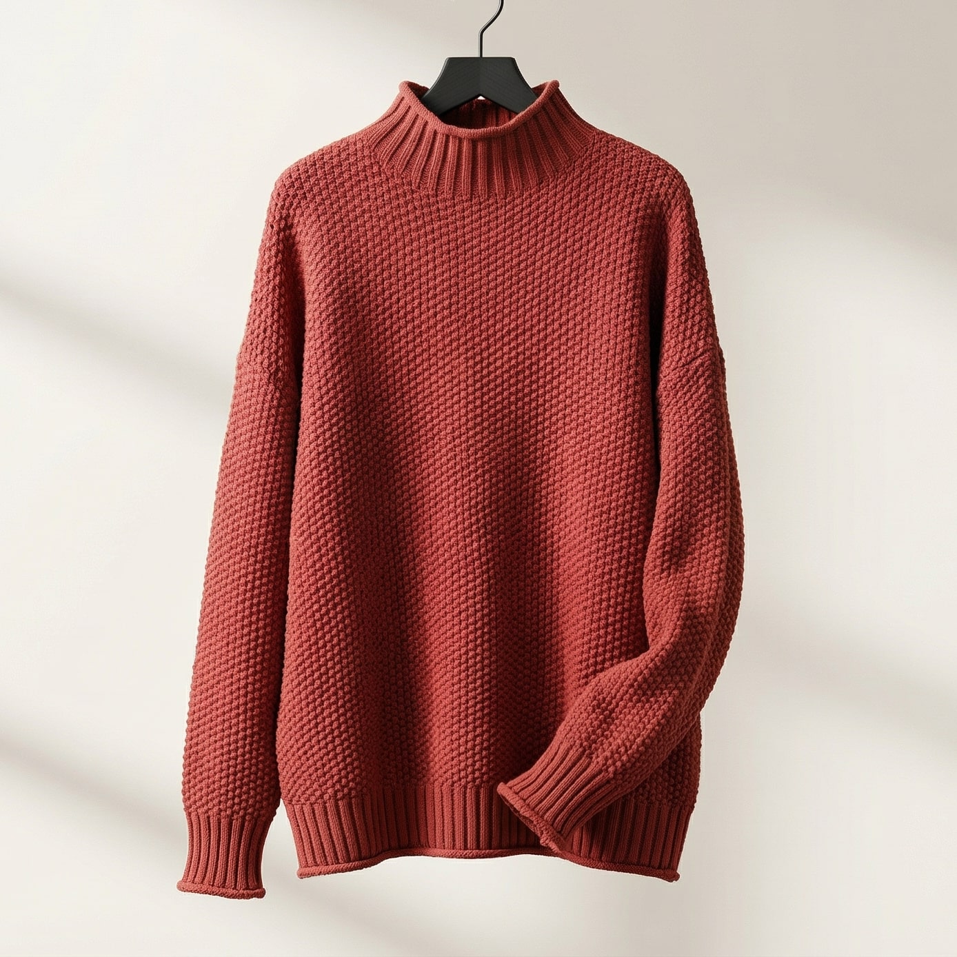 Janine | Women's Mock Neck Long Sleeve Sweater