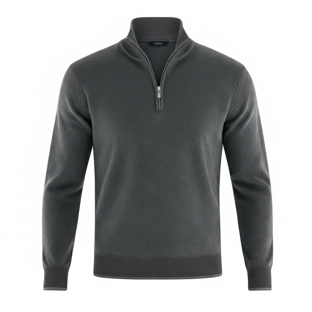 Jason | Men's Quarter-Zip Mock Neck Sweater