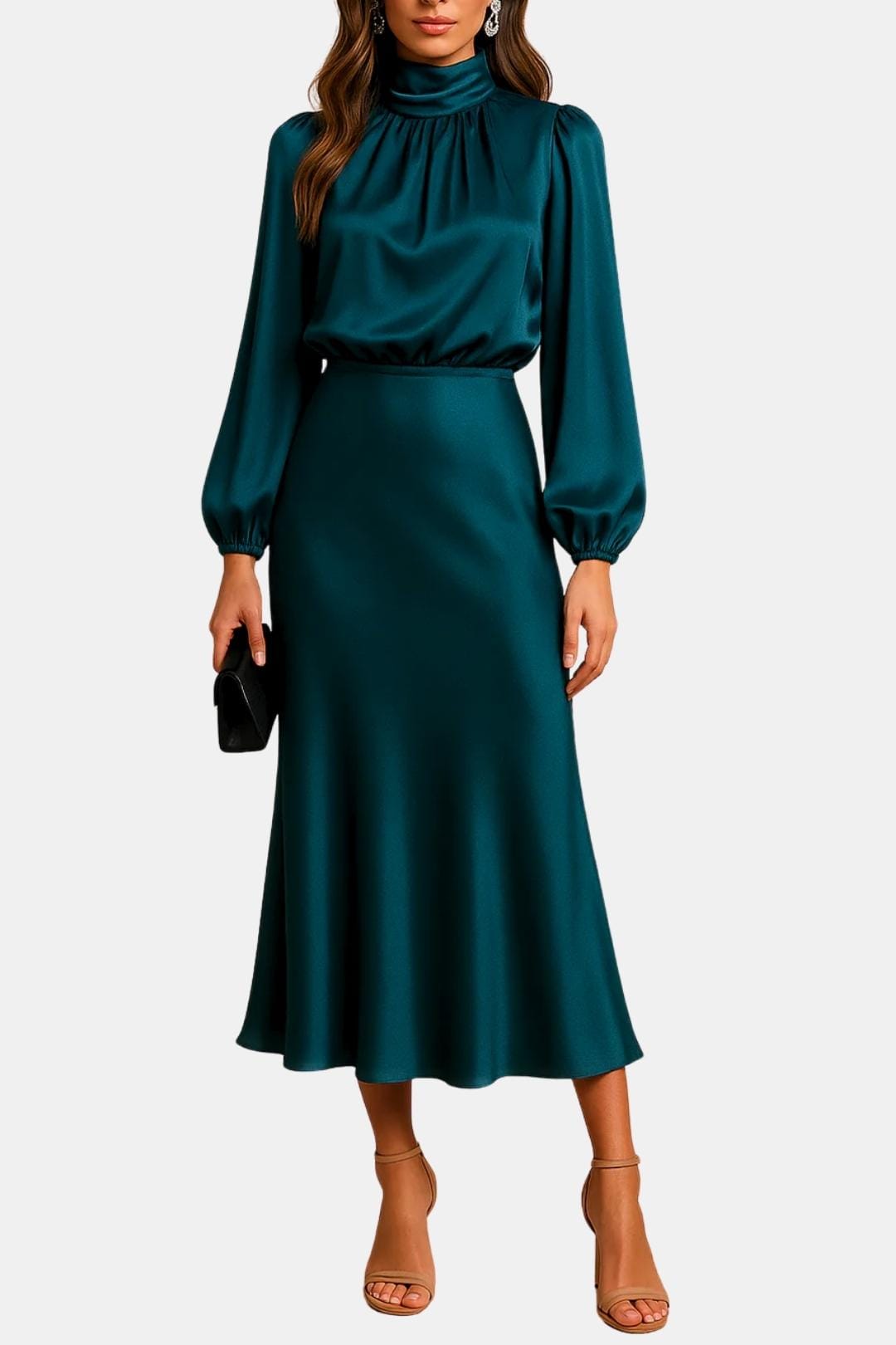 Jean | Women's Long Sleeve A-Line Midi Dress