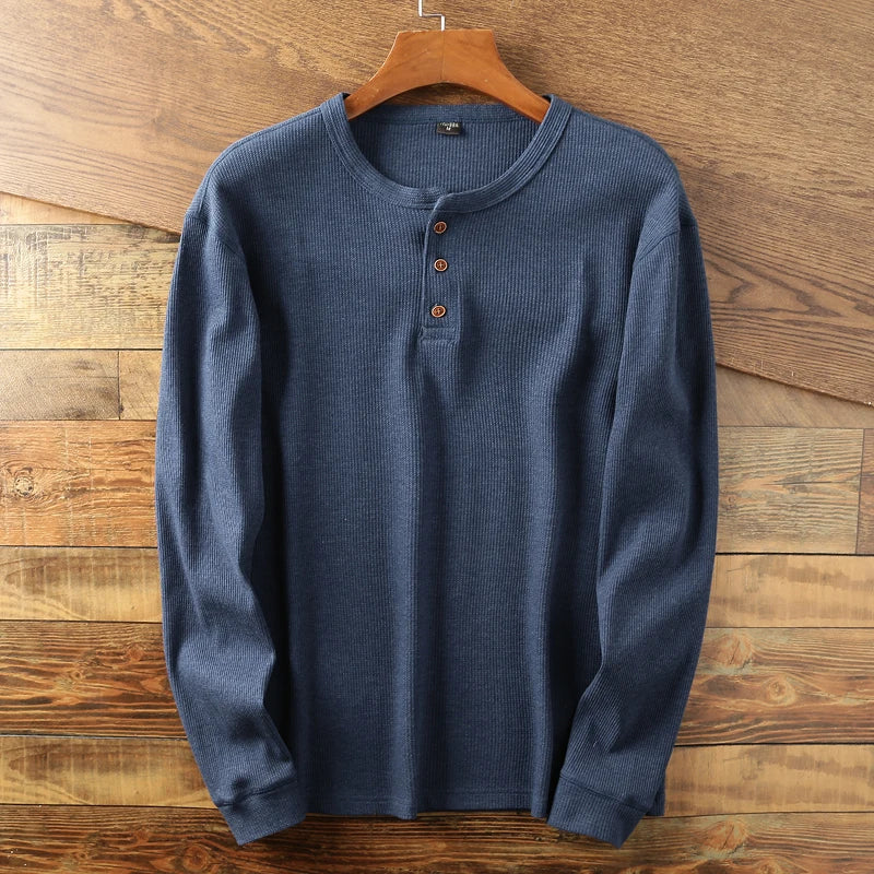 Jeff | Men's Long Sleeve Henley T-Shirt