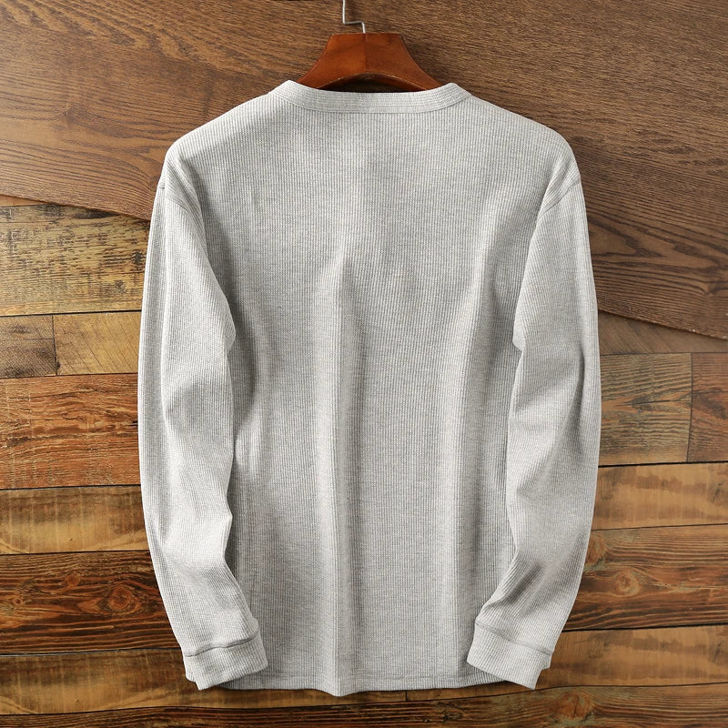 Jeff | Men's Long Sleeve Henley T-Shirt