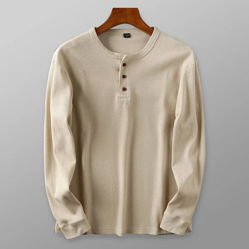 Jeff | Men's Long Sleeve Henley T-Shirt