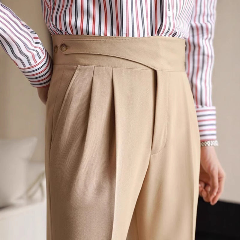 Jeffrey | Men's High-Waisted Pleated Pants