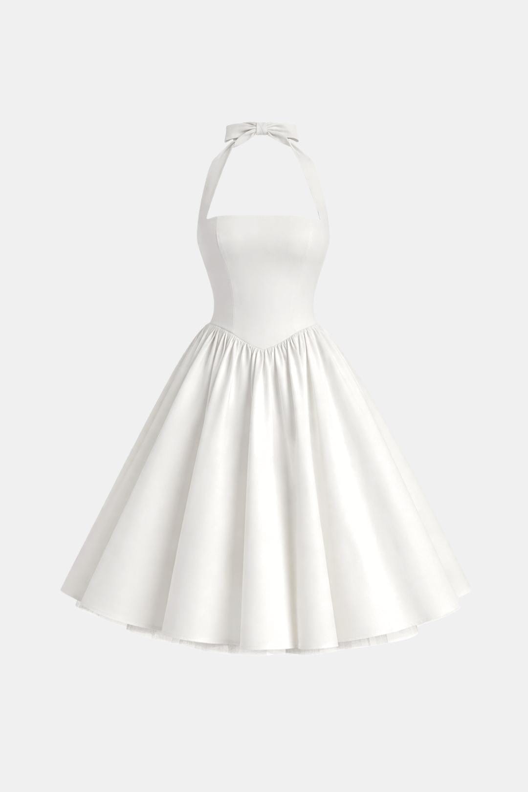 Jennifer | Women's Halter Neck A-Line Midi Dress