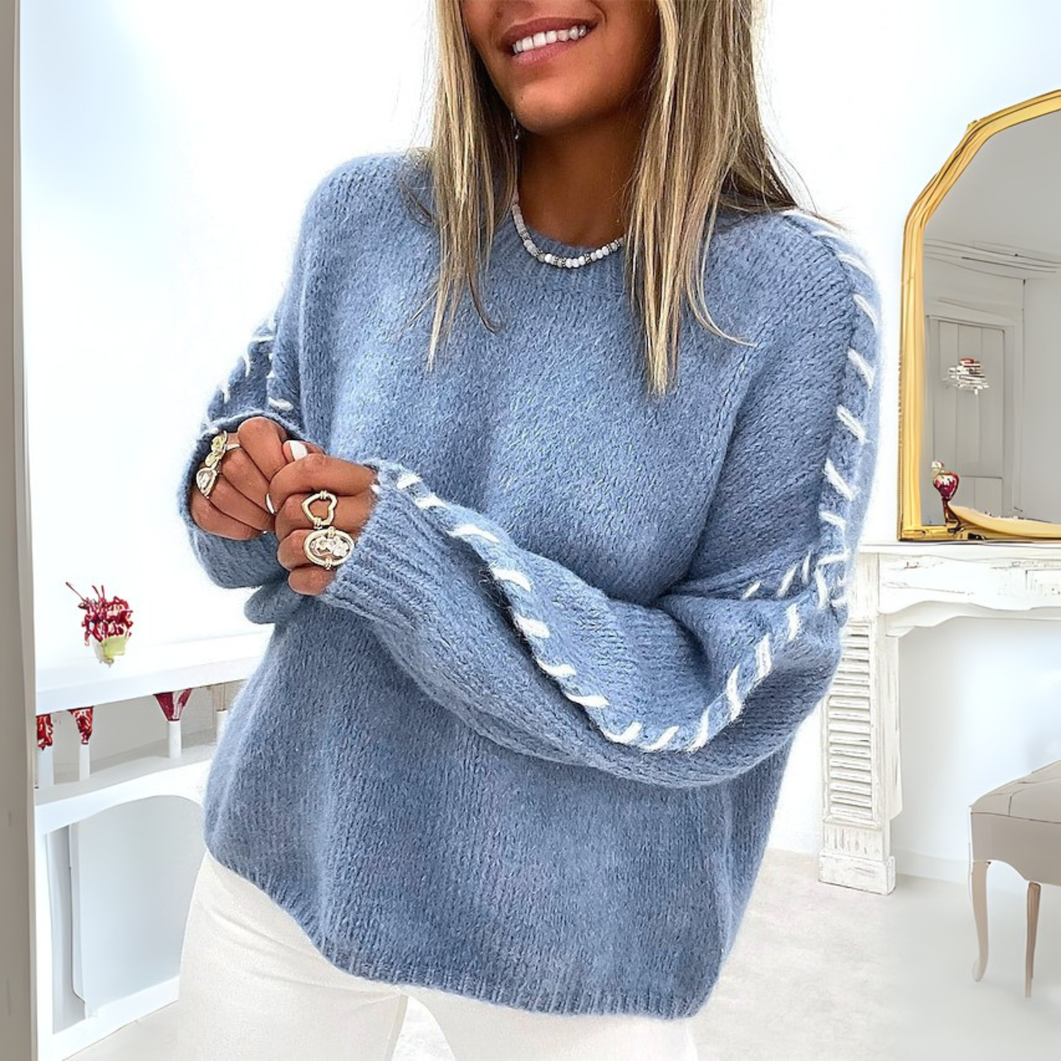 Jennifer | Women's Oversized Crew Neck Sweater